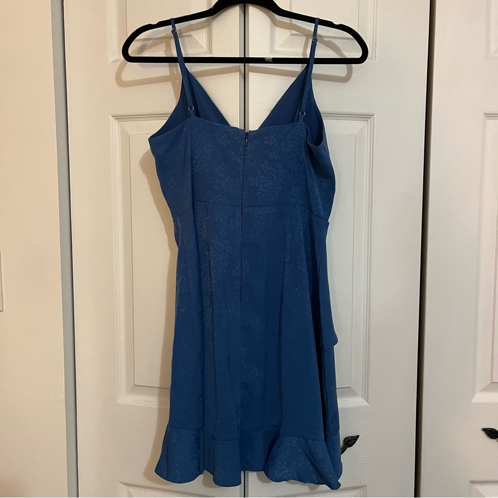 BCBGeneration Blue Ruffle Mini Dress - Picture 2 of 4